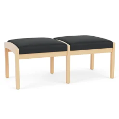 New Castle Wood 2 Seat Bench with Standard Upholstery