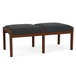 New Castle Wood 2 Seat Bench with Standard Upholstery