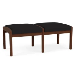 New Castle Wood 2 Seat Bench with Standard Upholstery