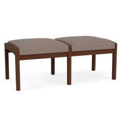 New Castle Wood 2 Seat Bench with Standard Upholstery
