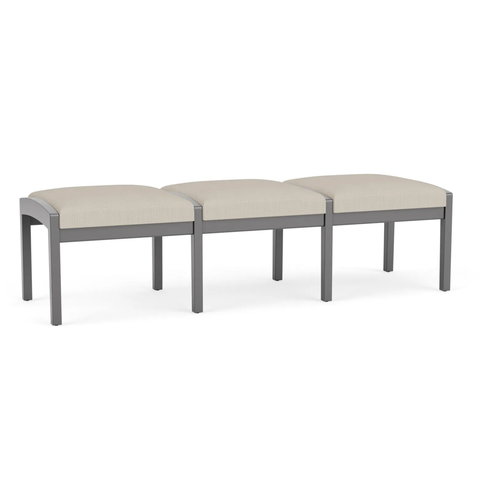 New Castle Wood 3 Seat Bench with Designer Upholstery
