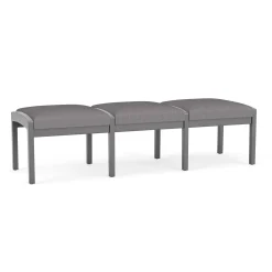 New Castle Wood 3 Seat Bench with Designer Upholstery