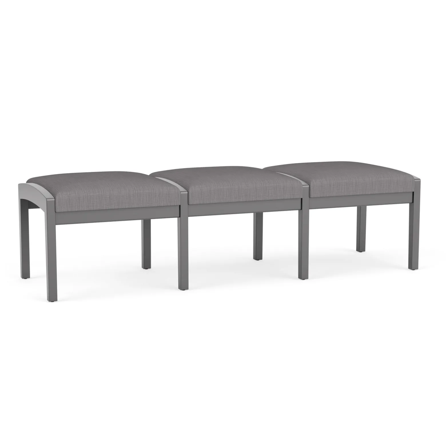 New Castle Wood 3 Seat Bench with Designer Upholstery