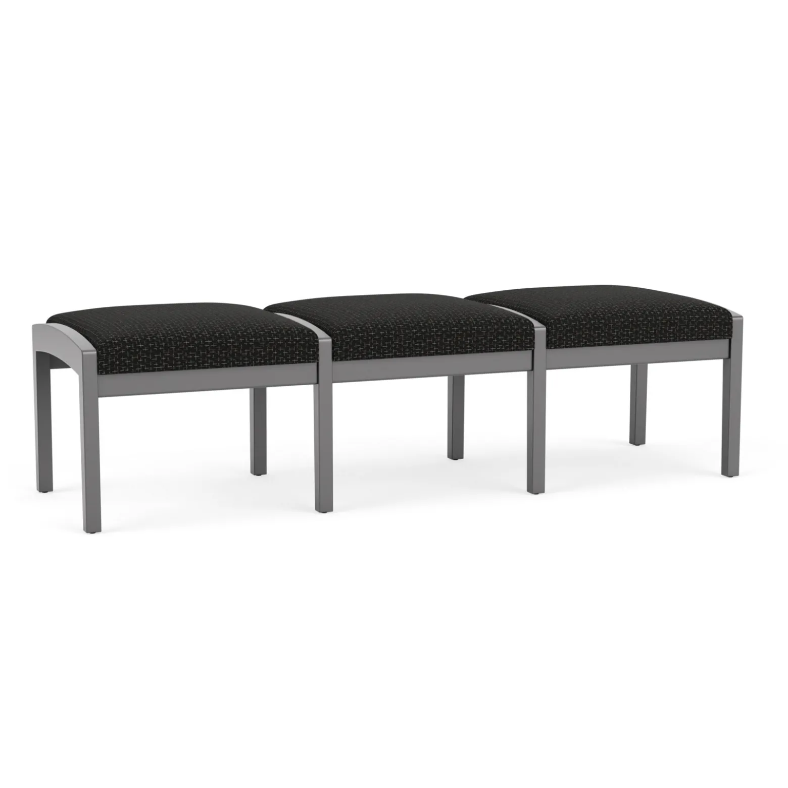 New Castle Wood 3 Seat Bench with Designer Upholstery