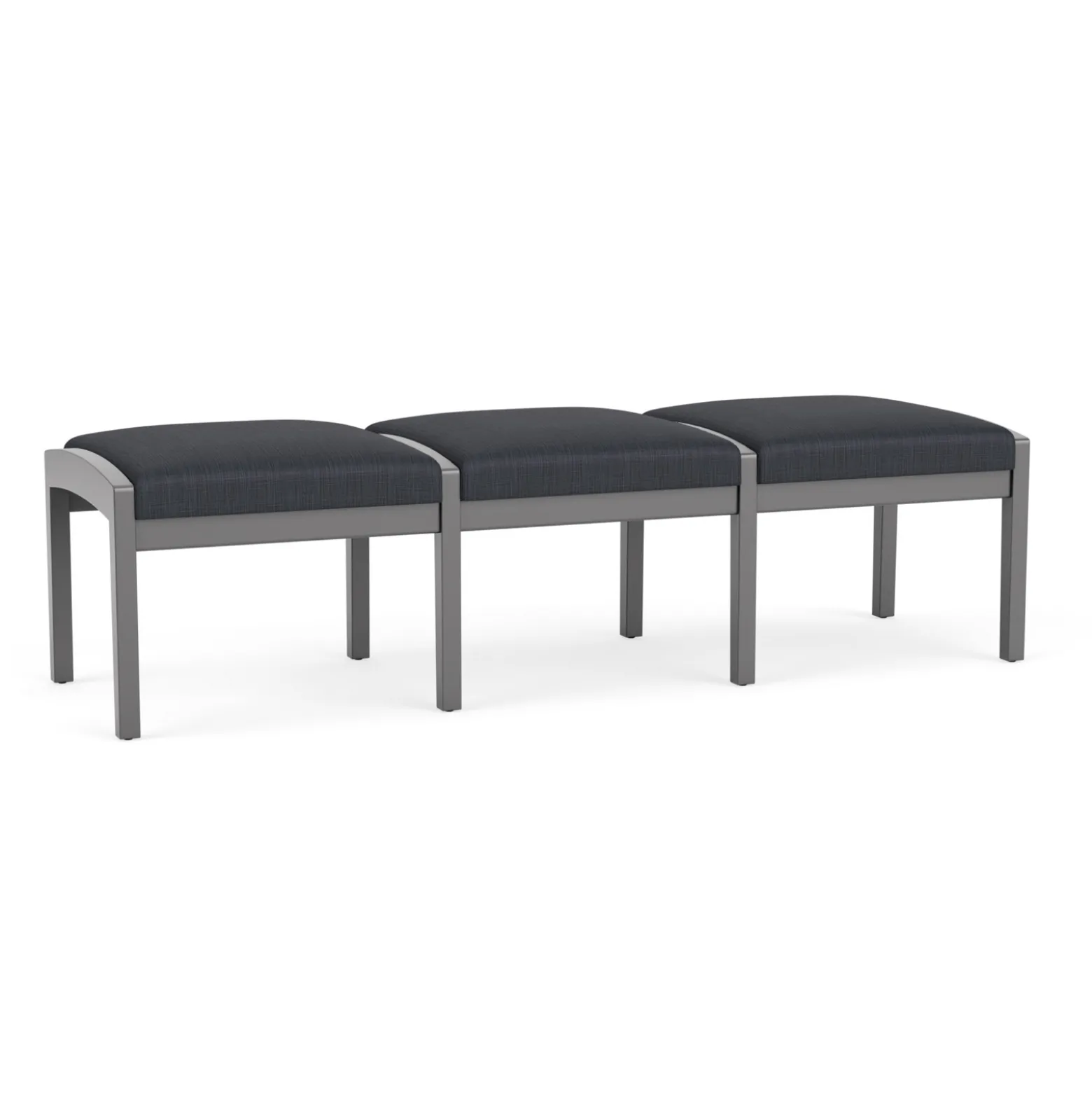 New Castle Wood 3 Seat Bench with Designer Upholstery