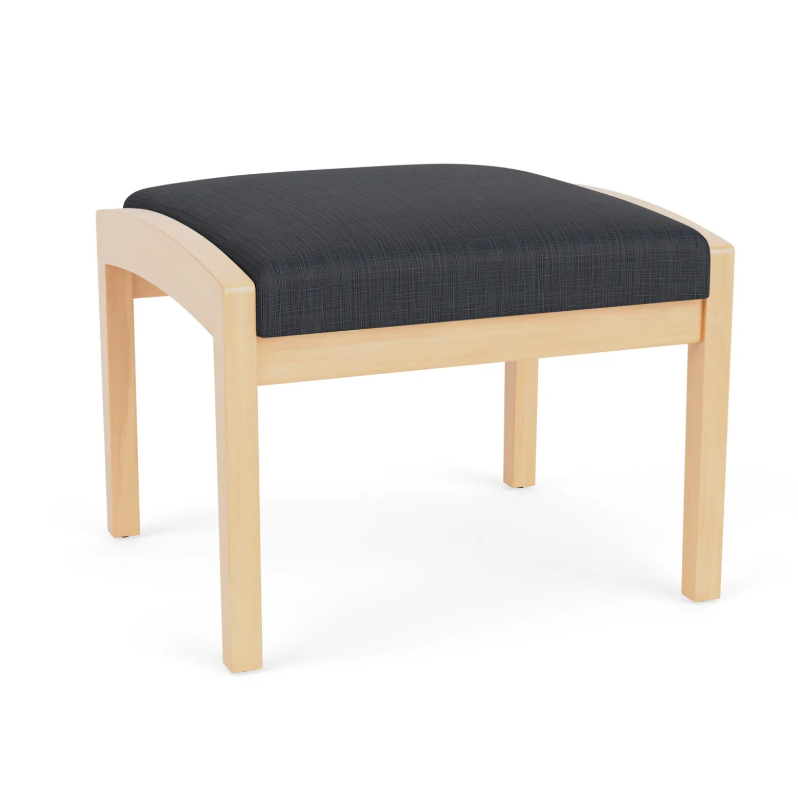 New Castle Wood 1 Seat Bench with Designer Upholstery