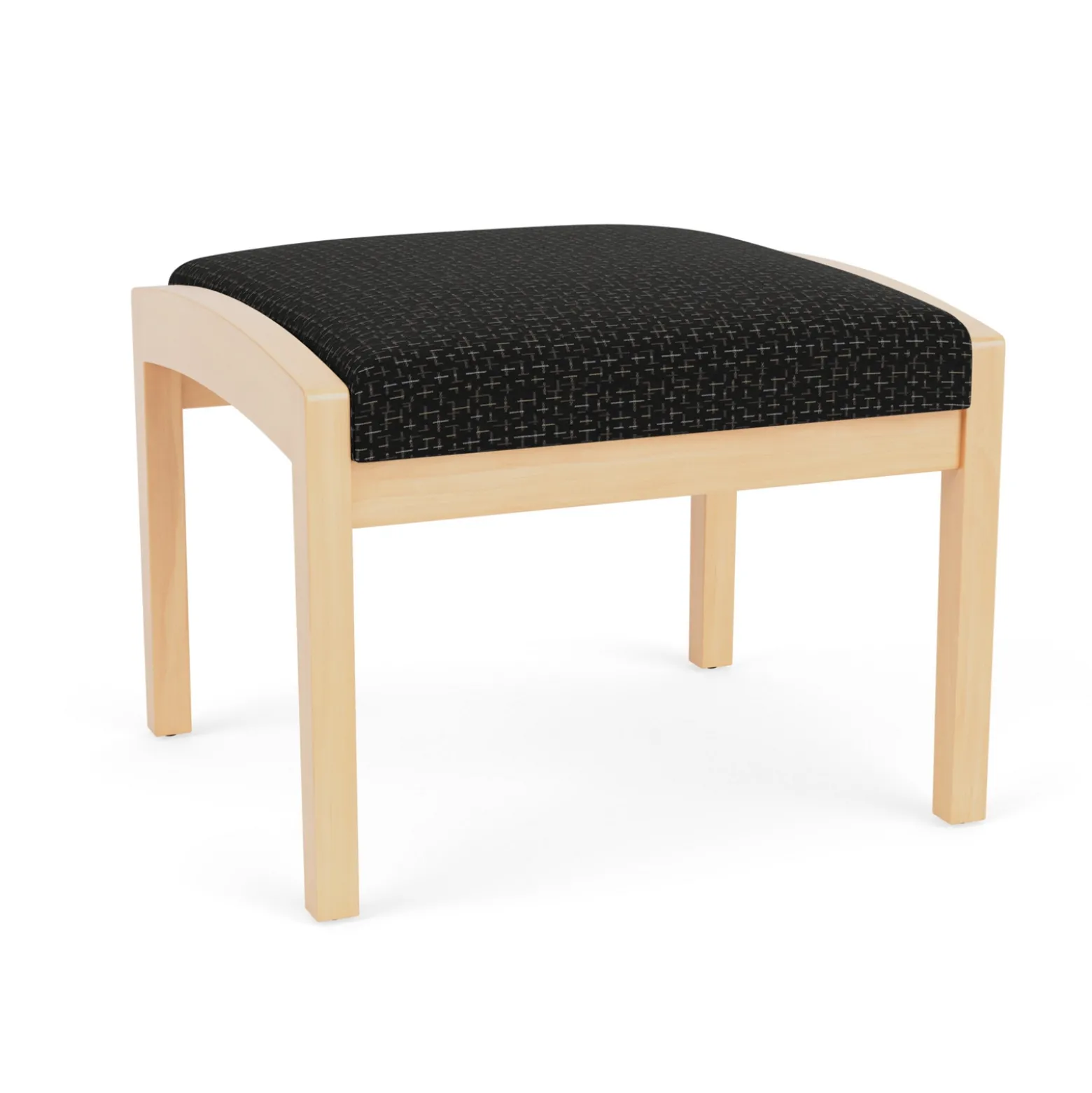 New Castle Wood 1 Seat Bench with Designer Upholstery