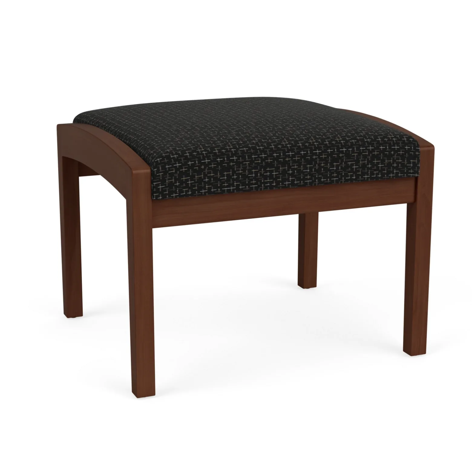 New Castle Wood 1 Seat Bench with Designer Upholstery
