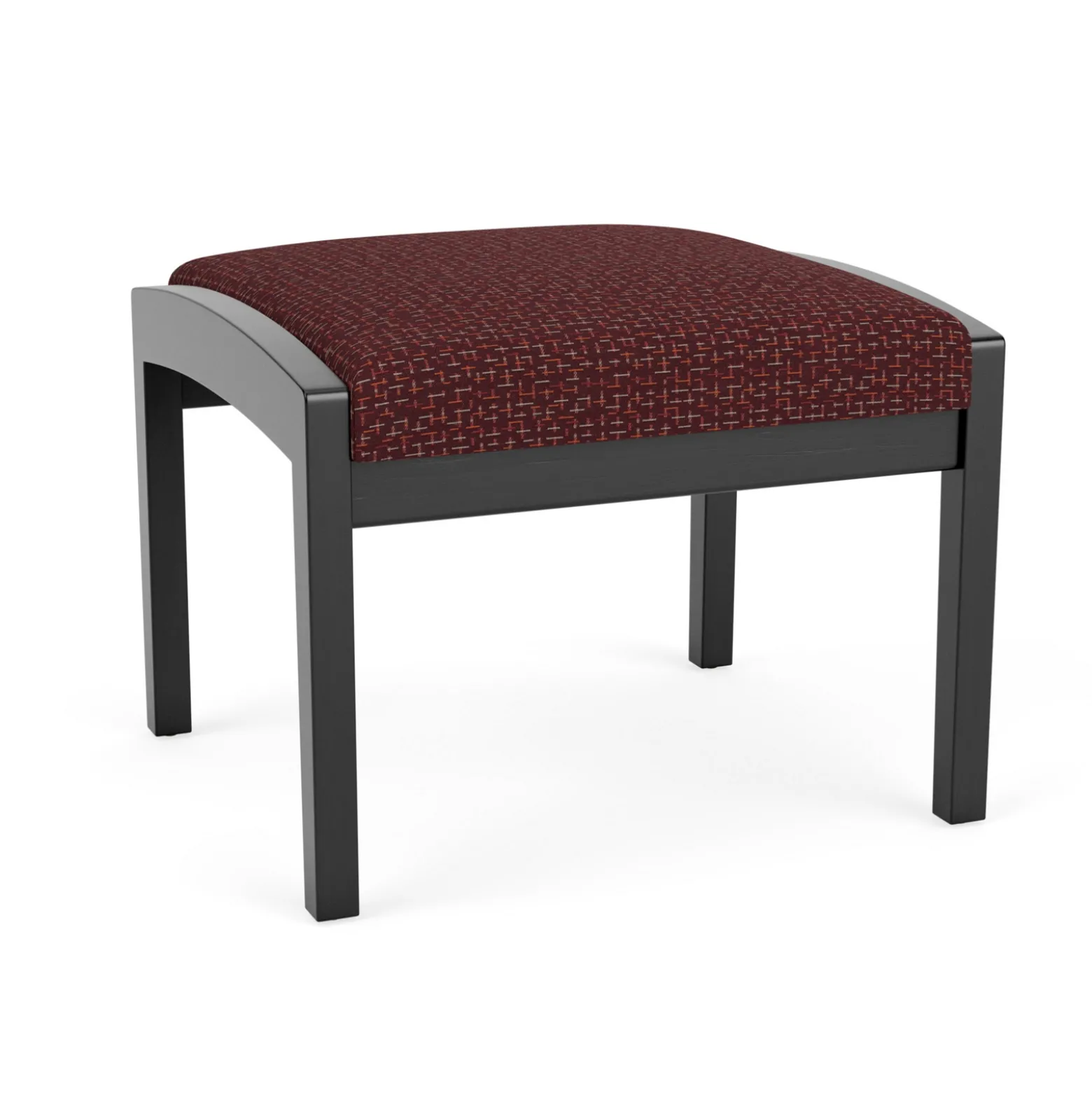 New Castle Wood 1 Seat Bench with Designer Upholstery