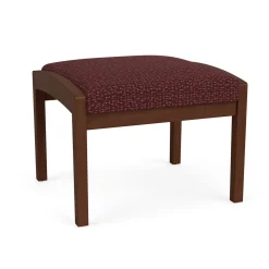 New Castle Wood 1 Seat Bench with Designer Upholstery