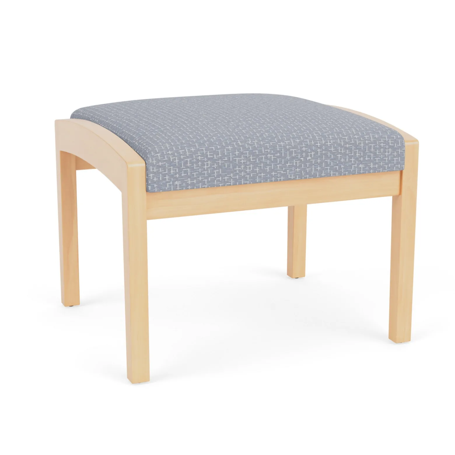 New Castle Wood 1 Seat Bench with Designer Upholstery