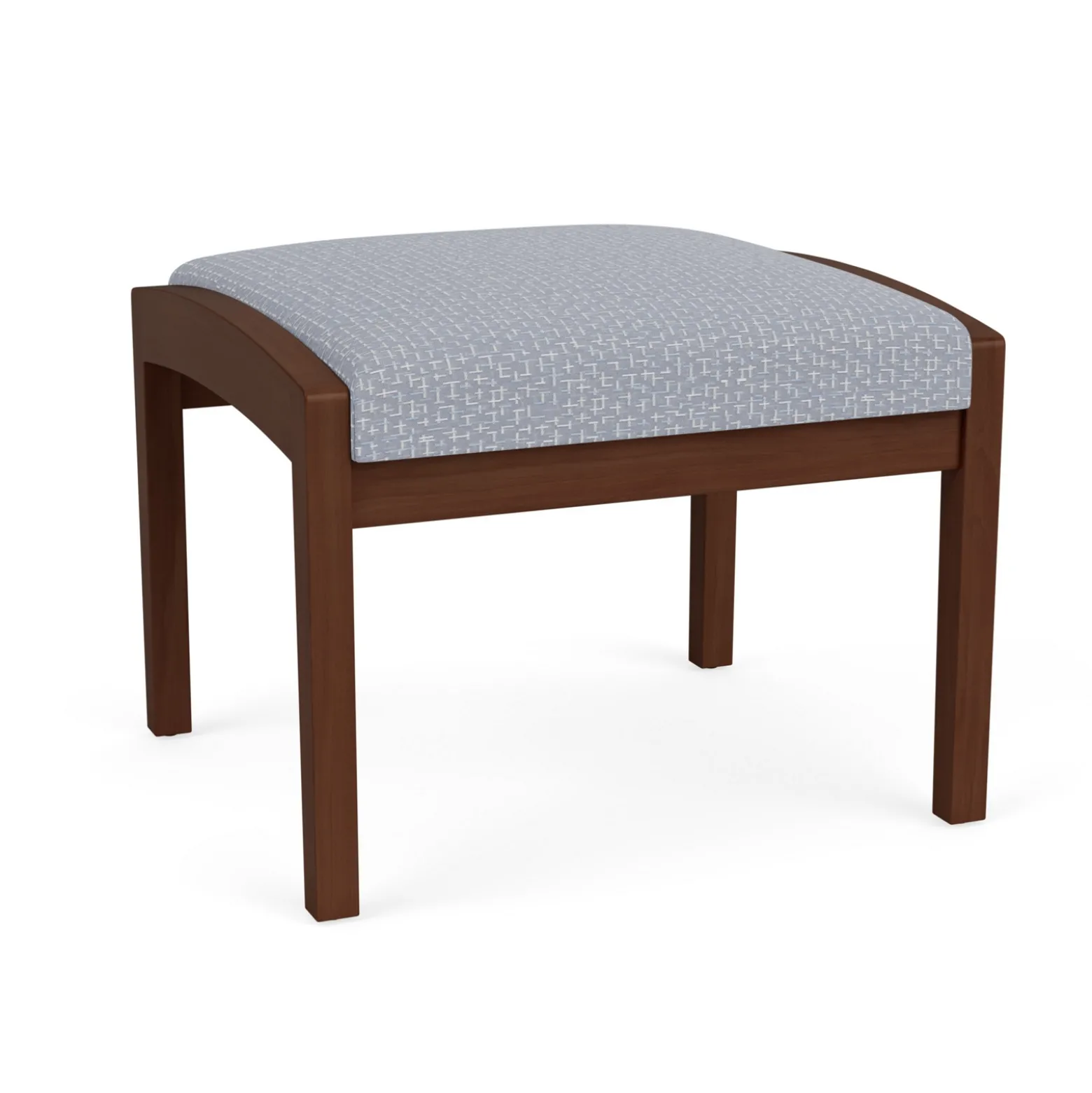 New Castle Wood 1 Seat Bench with Designer Upholstery