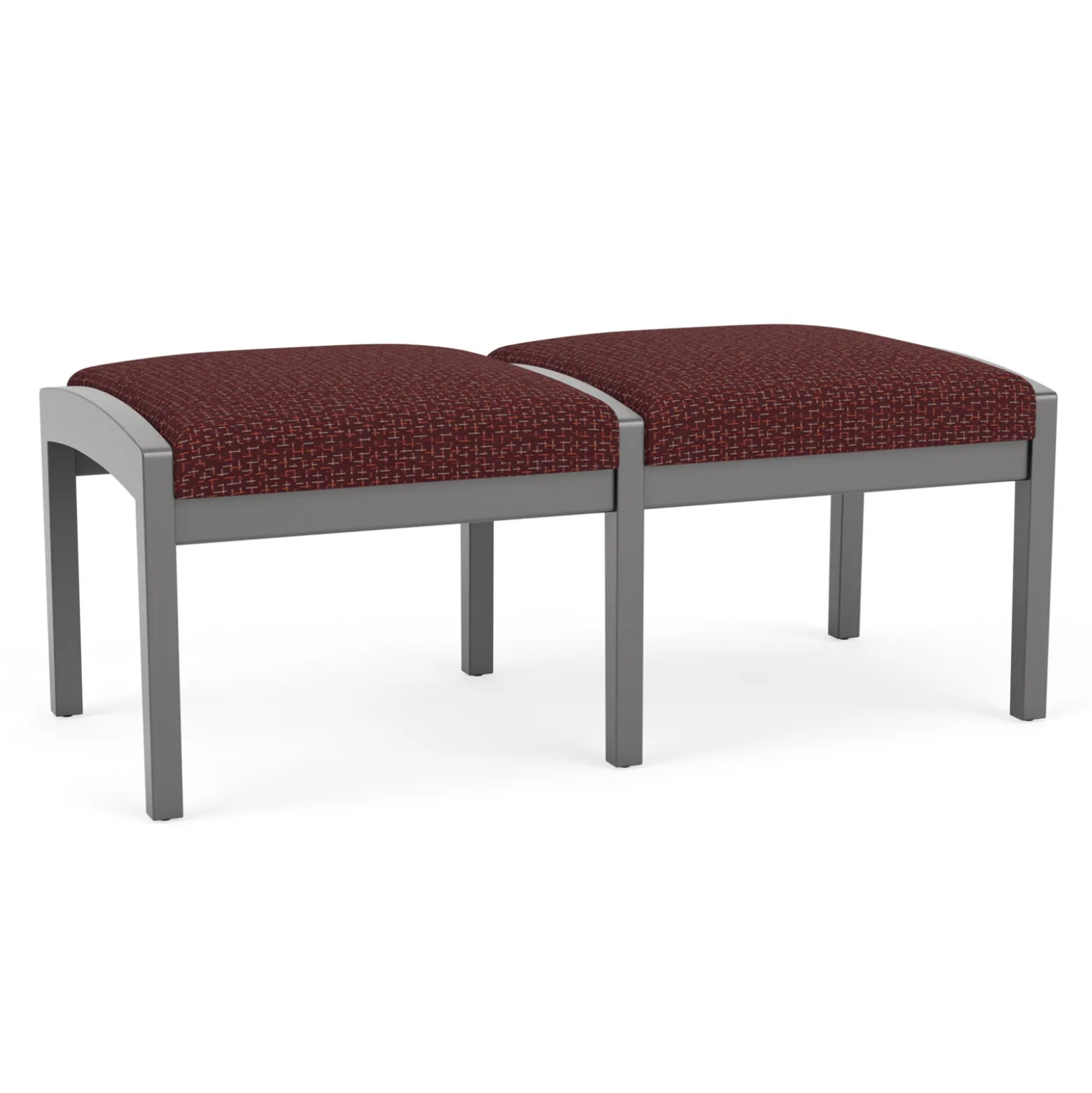 New Castle Wood 2 Seat Bench with Designer Upholstery