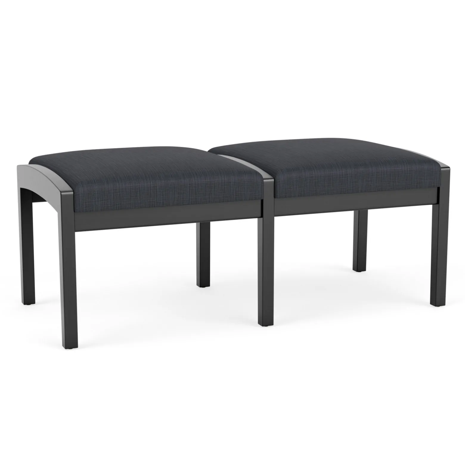 New Castle Wood 2 Seat Bench with Designer Upholstery