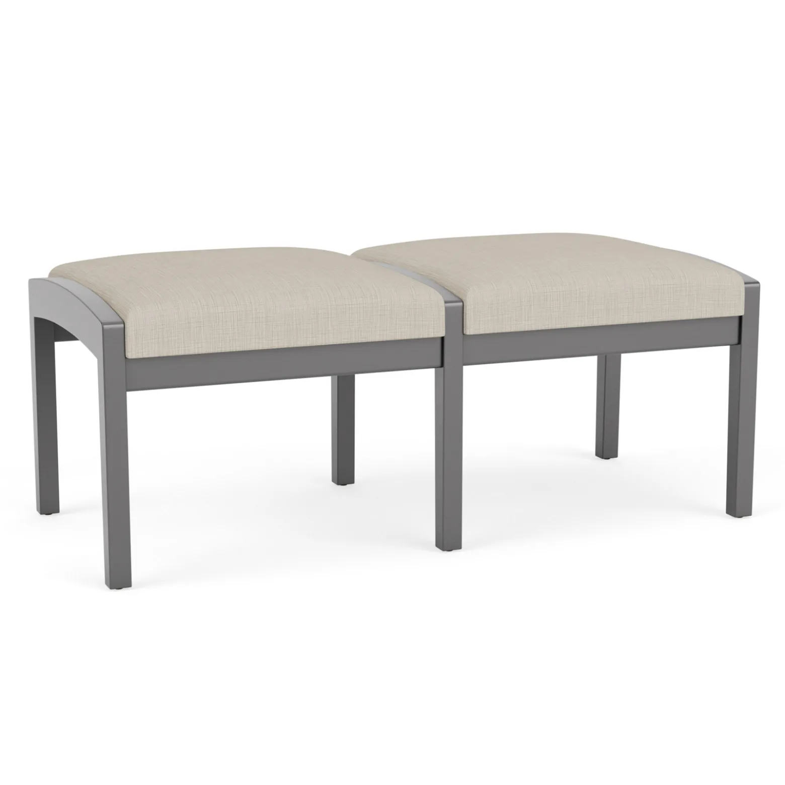 New Castle Wood 2 Seat Bench with Designer Upholstery