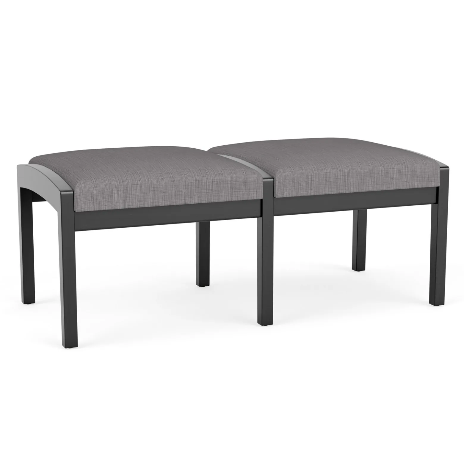 New Castle Wood 2 Seat Bench with Designer Upholstery