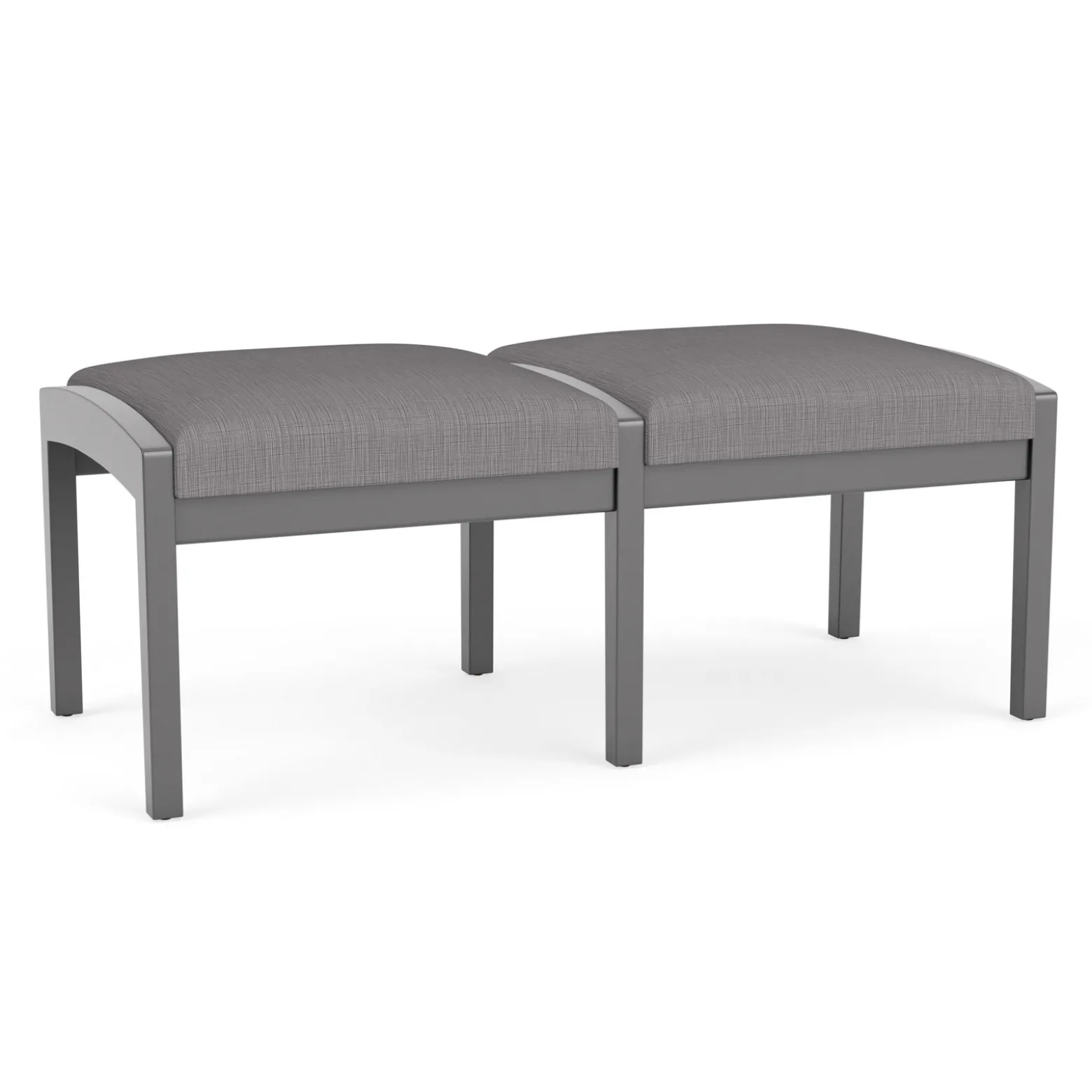 New Castle Wood 2 Seat Bench with Designer Upholstery