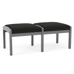 New Castle Wood 2 Seat Bench with Designer Upholstery