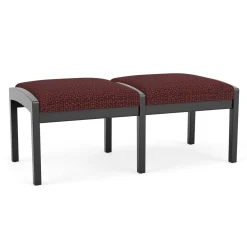 New Castle Wood 2 Seat Bench with Designer Upholstery