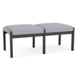 New Castle Wood 2 Seat Bench with Designer Upholstery