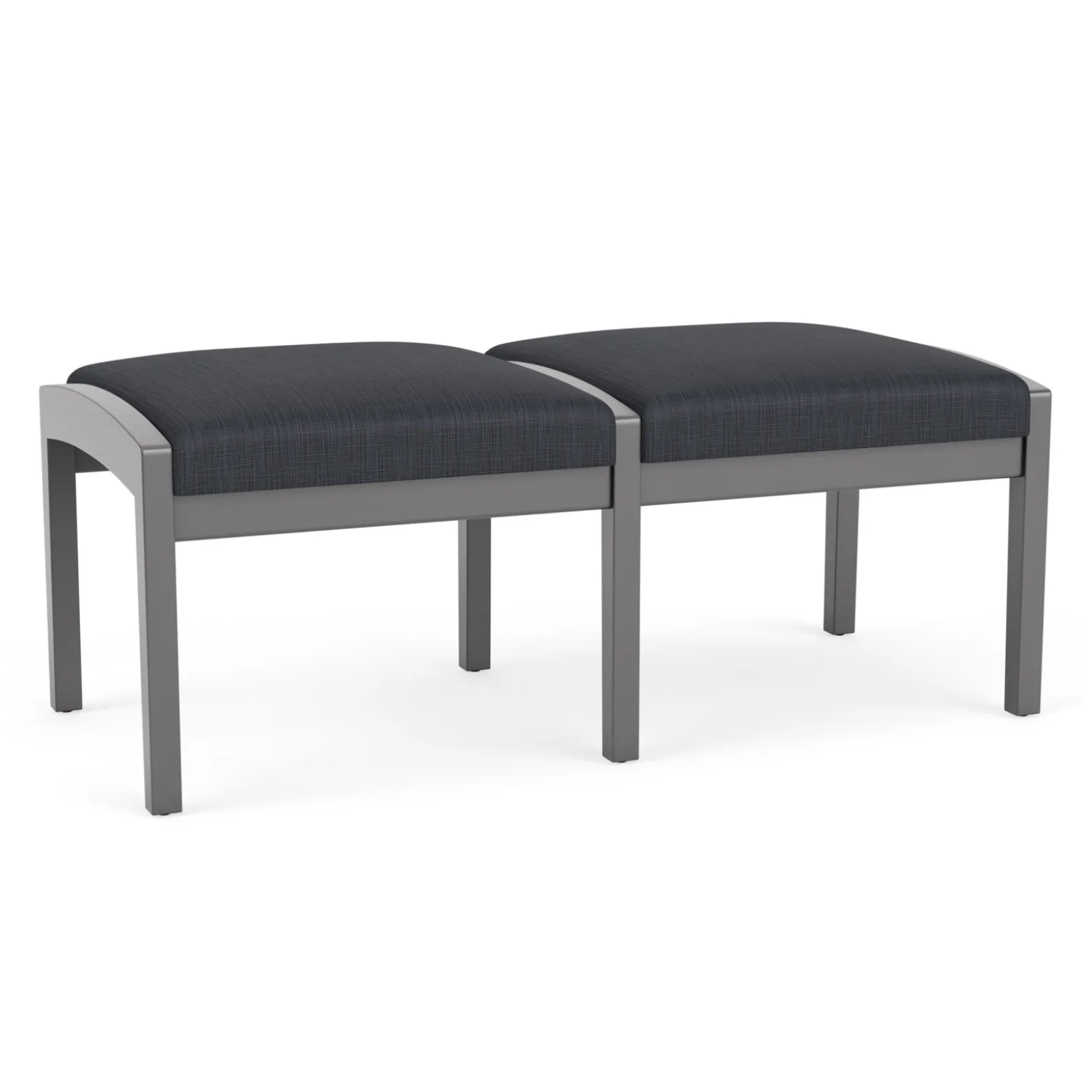 New Castle Wood 2 Seat Bench with Designer Upholstery