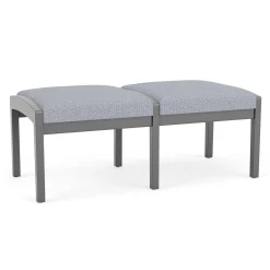 New Castle Wood 2 Seat Bench with Designer Upholstery