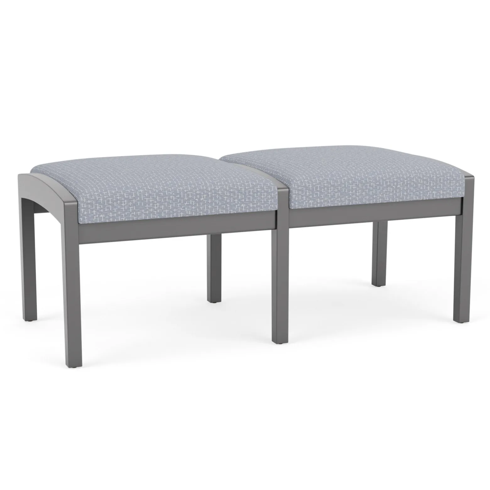 New Castle Wood 2 Seat Bench with Designer Upholstery