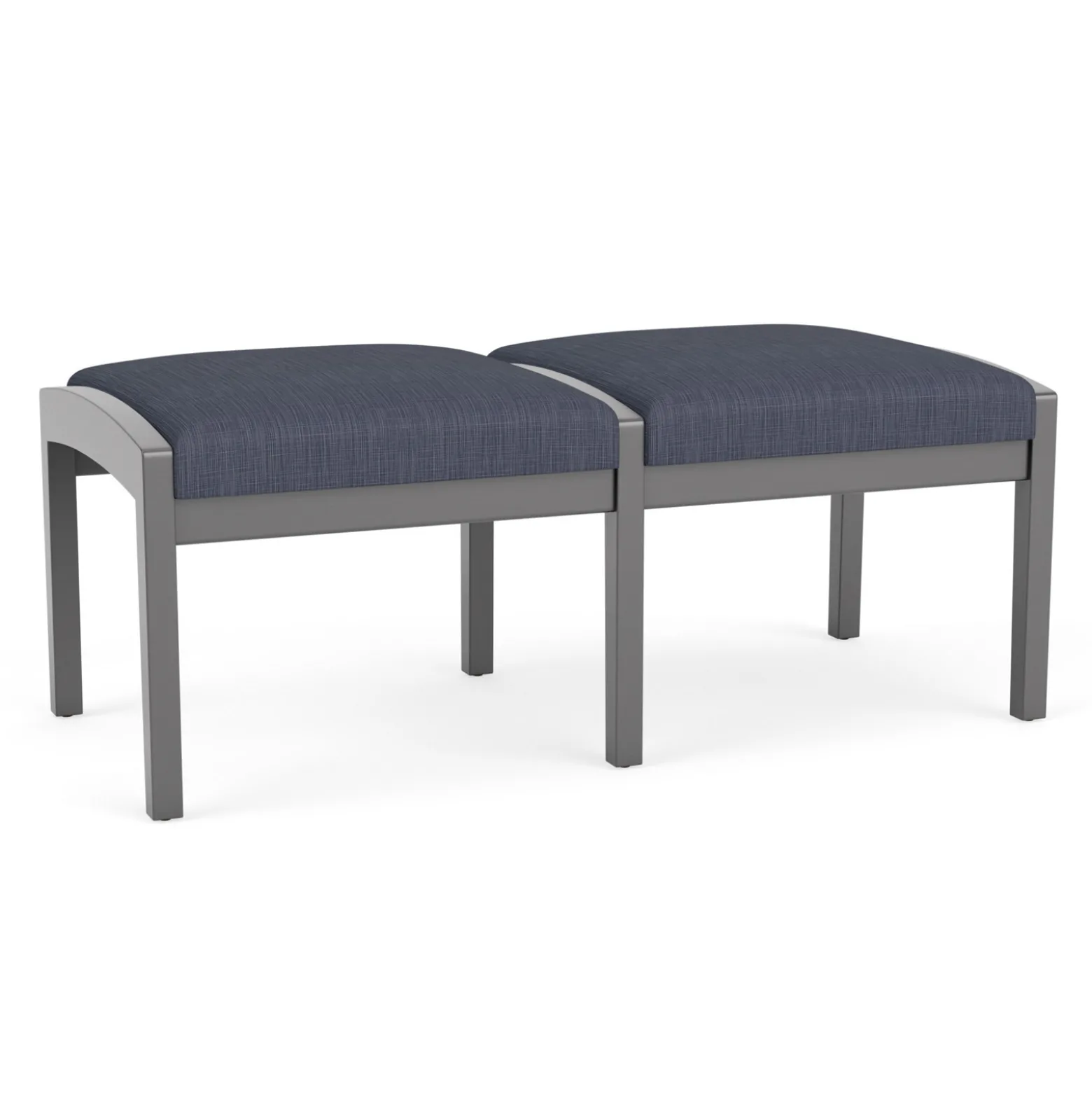 New Castle Wood 2 Seat Bench with Designer Upholstery