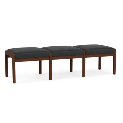New Castle Wood 3 Seat Bench with Standard Fabric