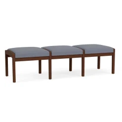 New Castle Wood 3 Seat Bench with Standard Fabric