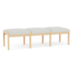 New Castle Wood 3 Seat Bench with Standard Fabric