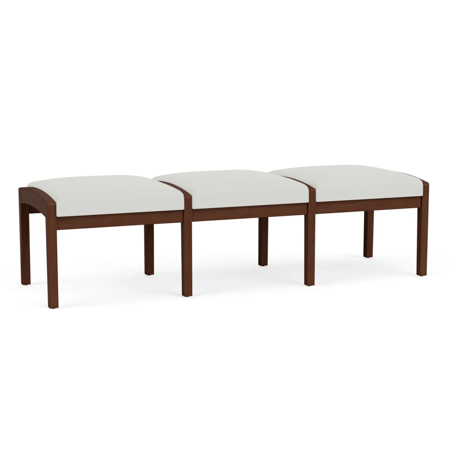 New Castle Wood 3 Seat Bench with Standard Fabric