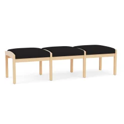 New Castle Wood 3 Seat Bench with Standard Fabric