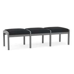 New Castle Wood 3 Seat Bench with Standard Fabric