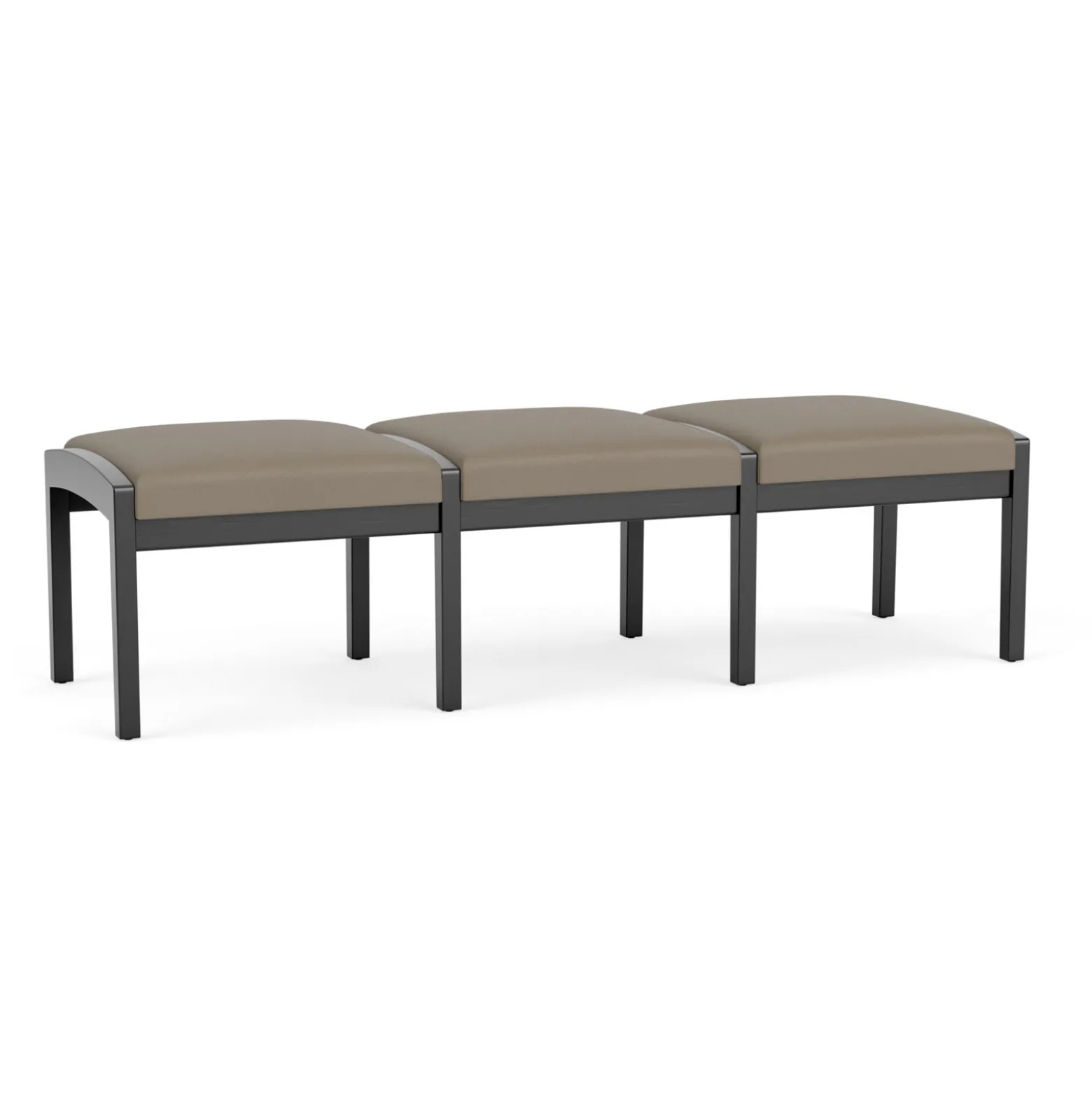 New Castle Wood 3 Seat Bench with Standard Fabric