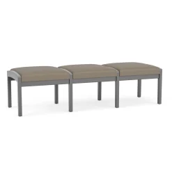 New Castle Wood 3 Seat Bench with Standard Fabric