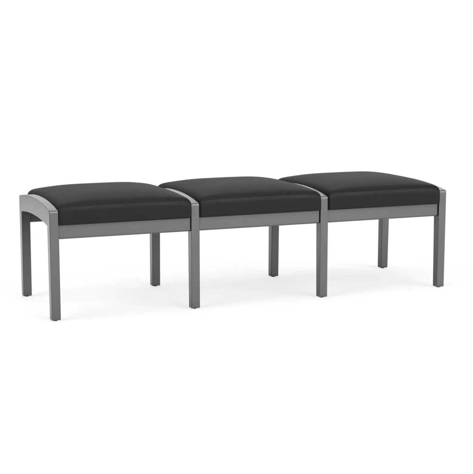 New Castle Wood 3 Seat Bench with Standard Fabric