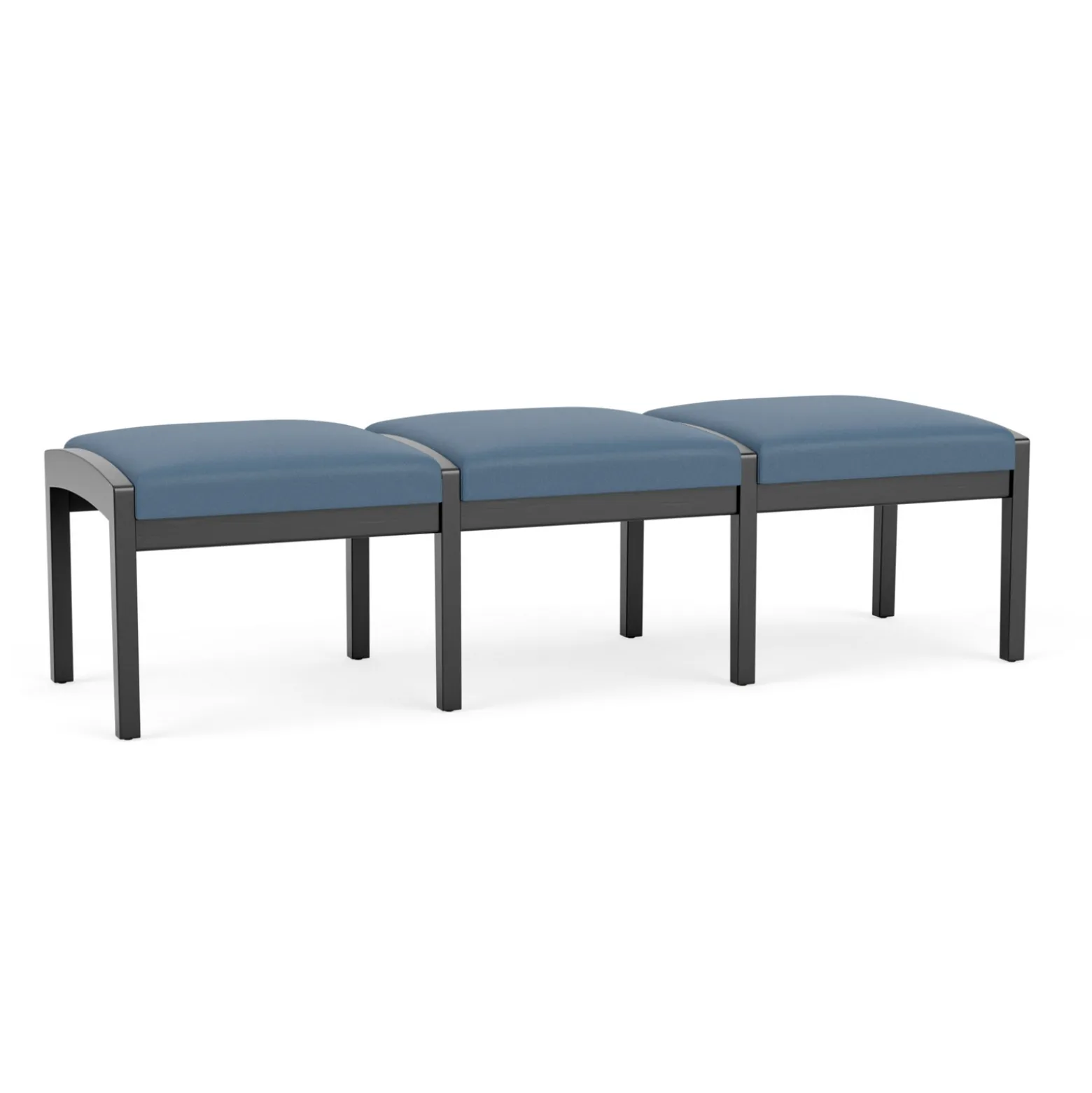 New Castle Wood 3 Seat Bench with Standard Fabric