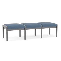 New Castle Wood 3 Seat Bench with Standard Fabric