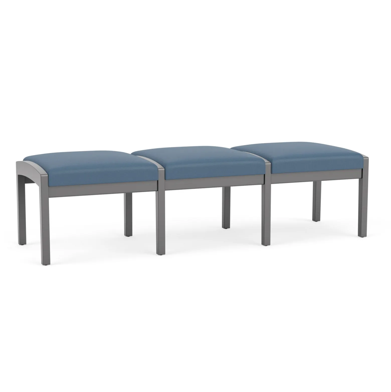 New Castle Wood 3 Seat Bench with Standard Fabric
