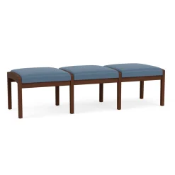New Castle Wood 3 Seat Bench with Standard Fabric