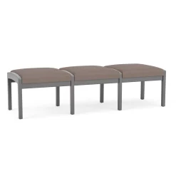 New Castle Wood 3 Seat Bench with Standard Fabric
