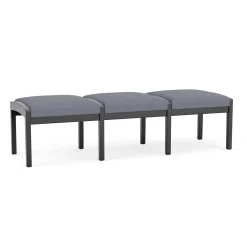 New Castle Wood 3 Seat Bench with Standard Fabric