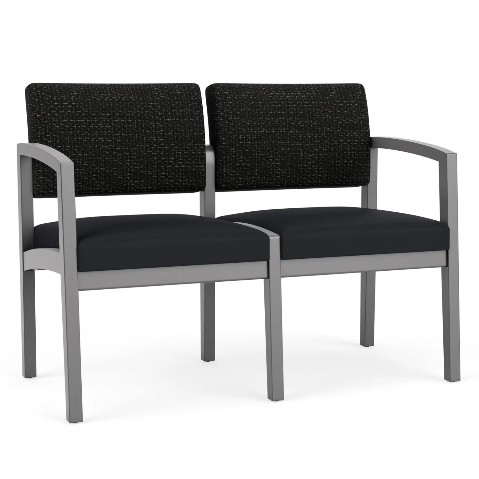 New Castle Wood 2 Seat Sofa with Designer Upholstery