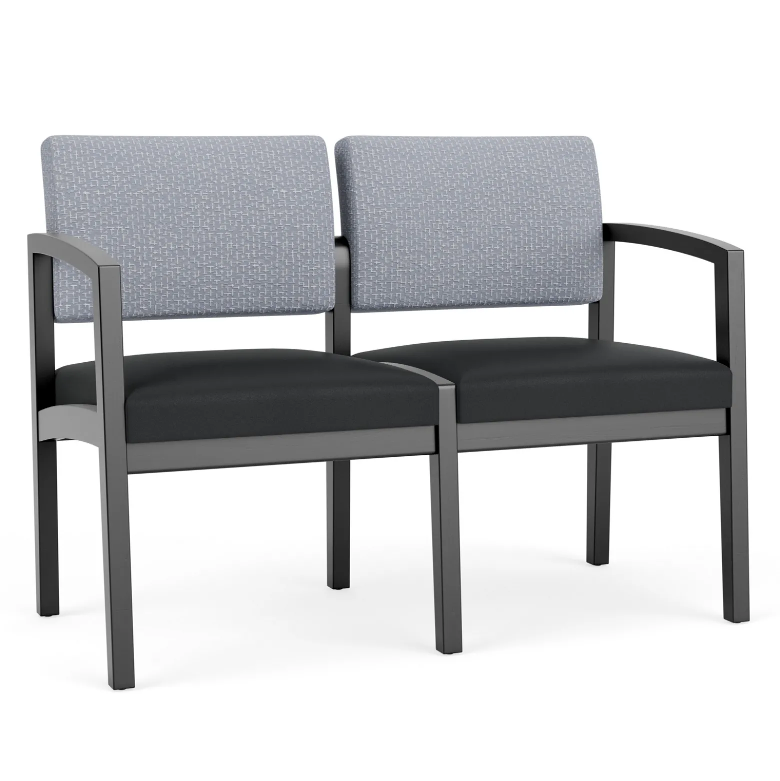 New Castle Wood 2 Seat Sofa with Designer Upholstery