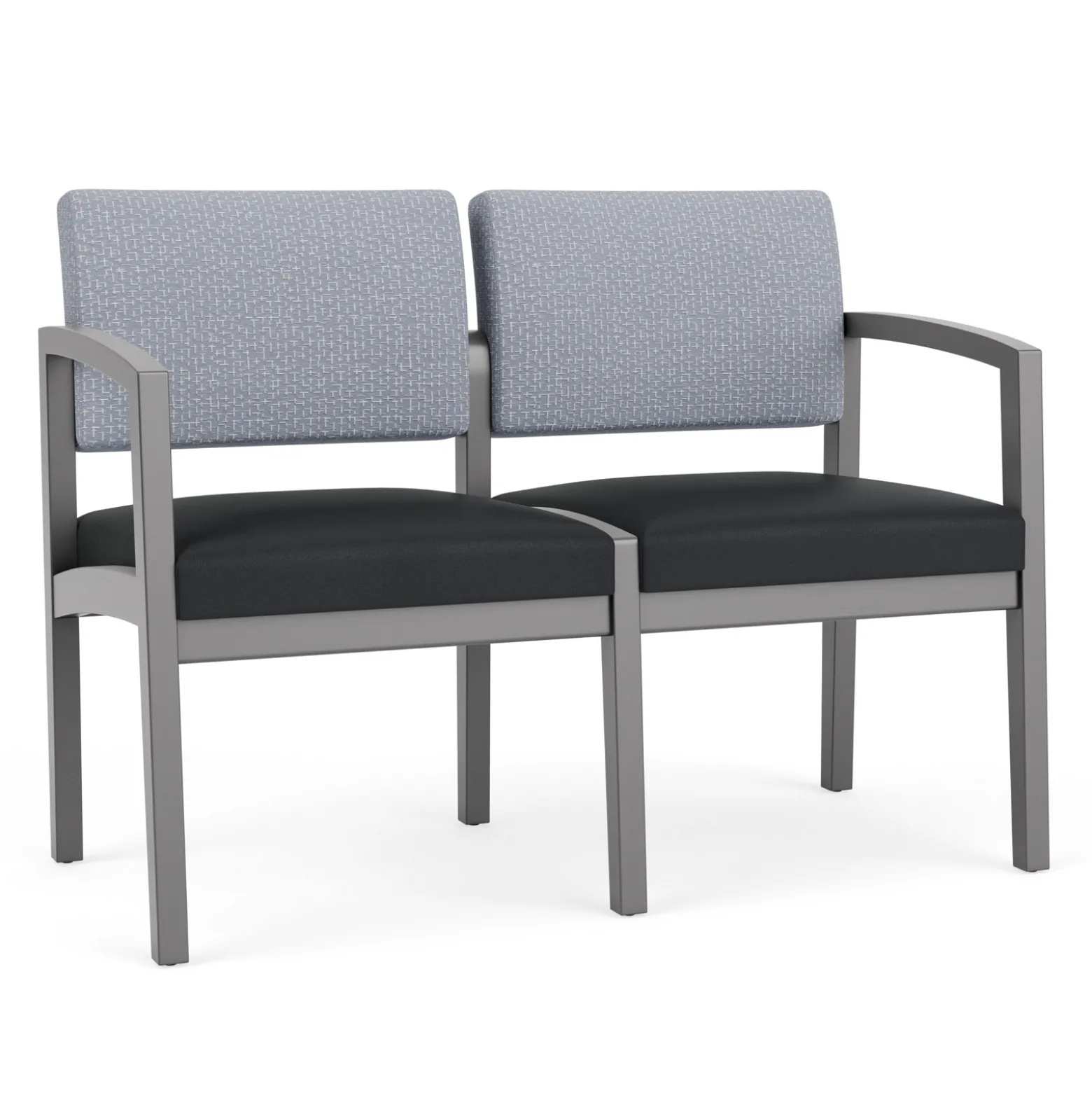 New Castle Wood 2 Seat Sofa with Designer Upholstery