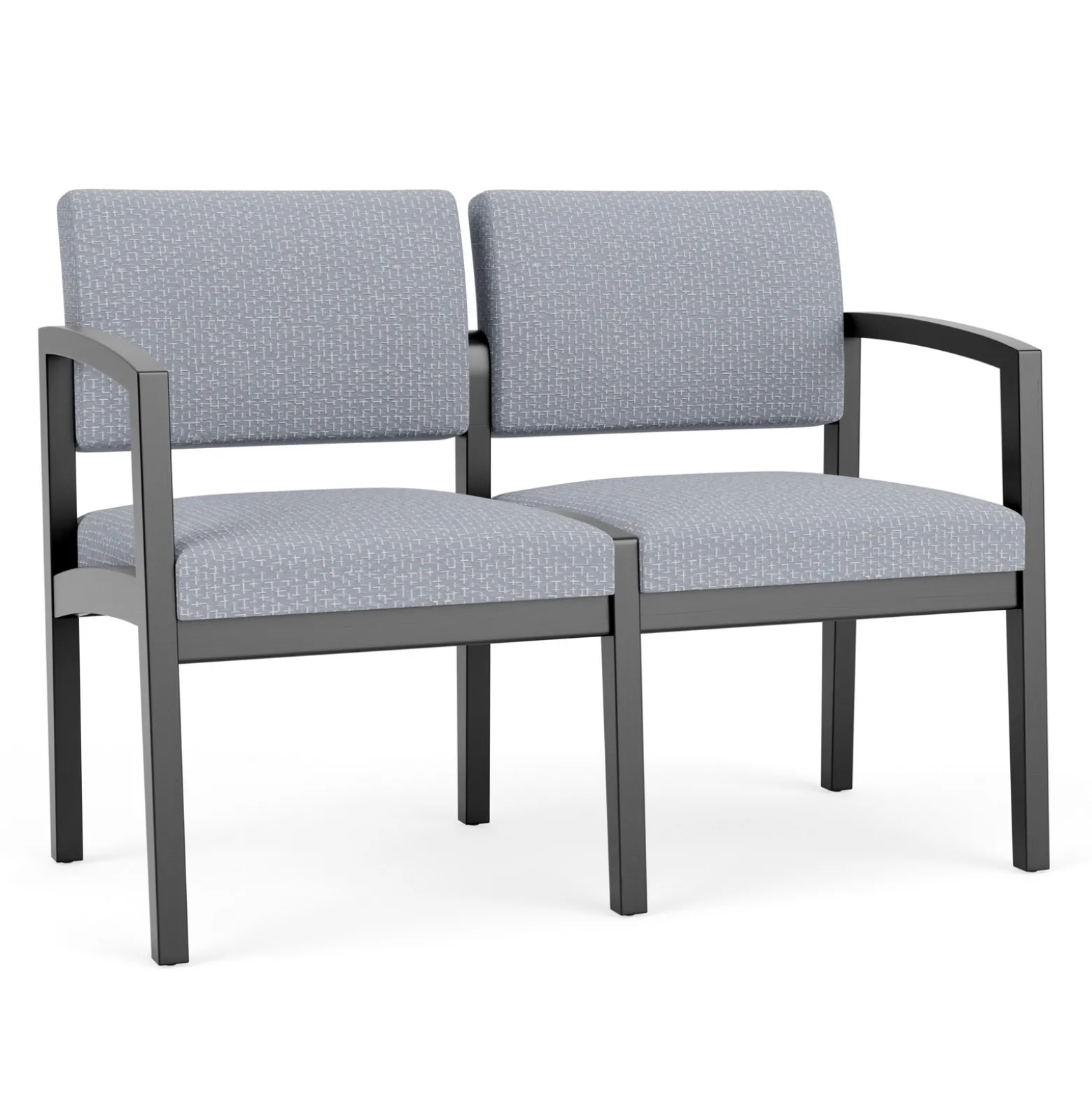 New Castle Wood 2 Seat Sofa with Designer Upholstery