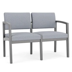 New Castle Wood 2 Seat Sofa with Designer Upholstery