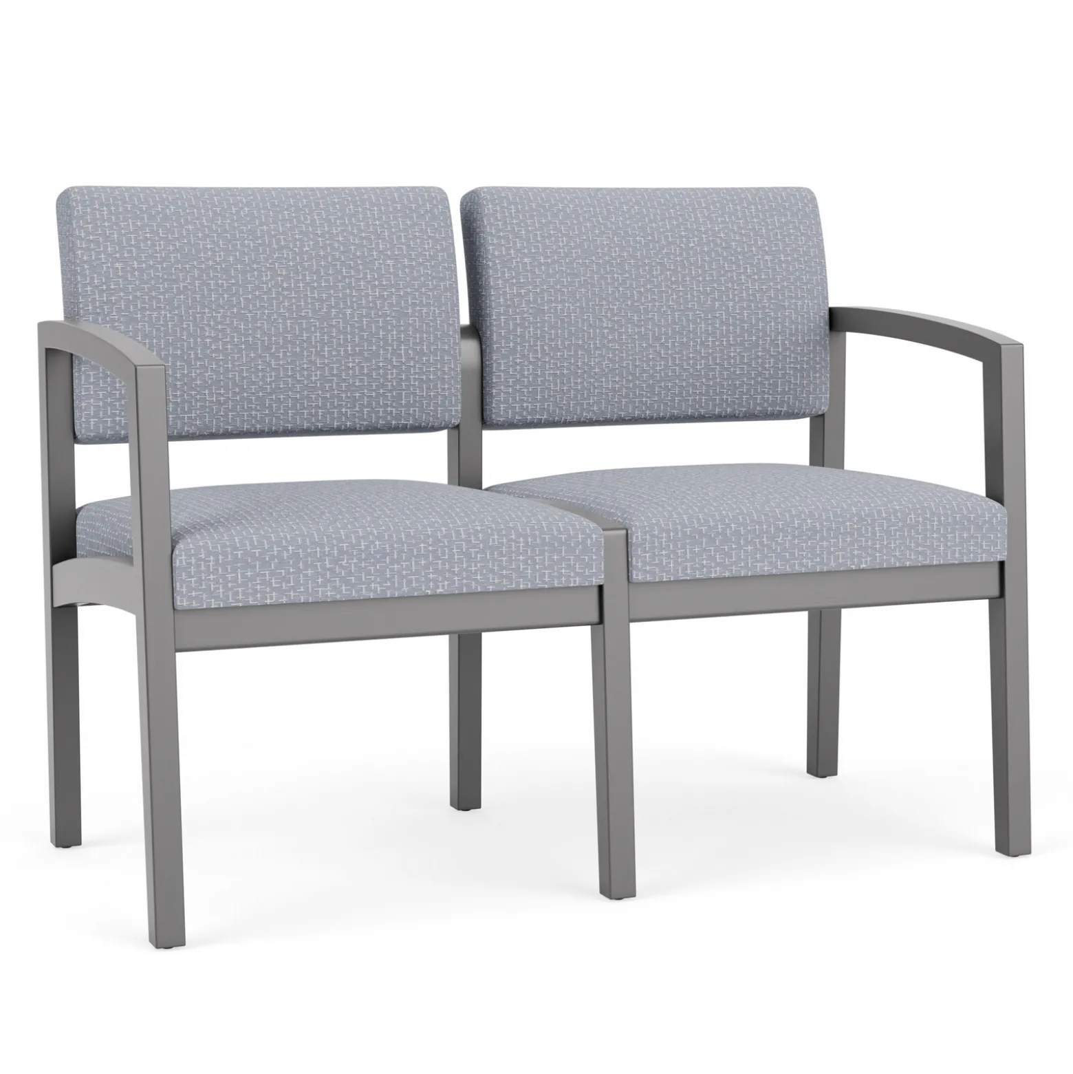 New Castle Wood 2 Seat Sofa with Designer Upholstery