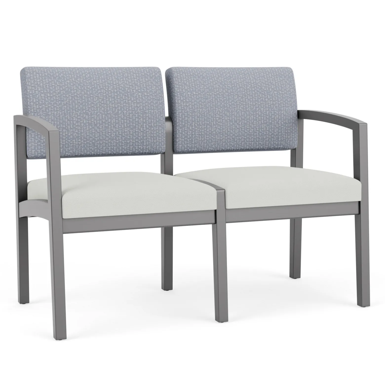 New Castle Wood 2 Seat Sofa with Designer Upholstery